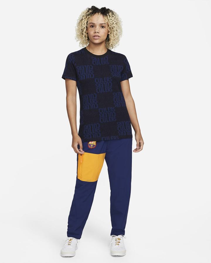 Camiseta Nike FC Barcelona Soccer Mujer Negras | SKVDY-8015