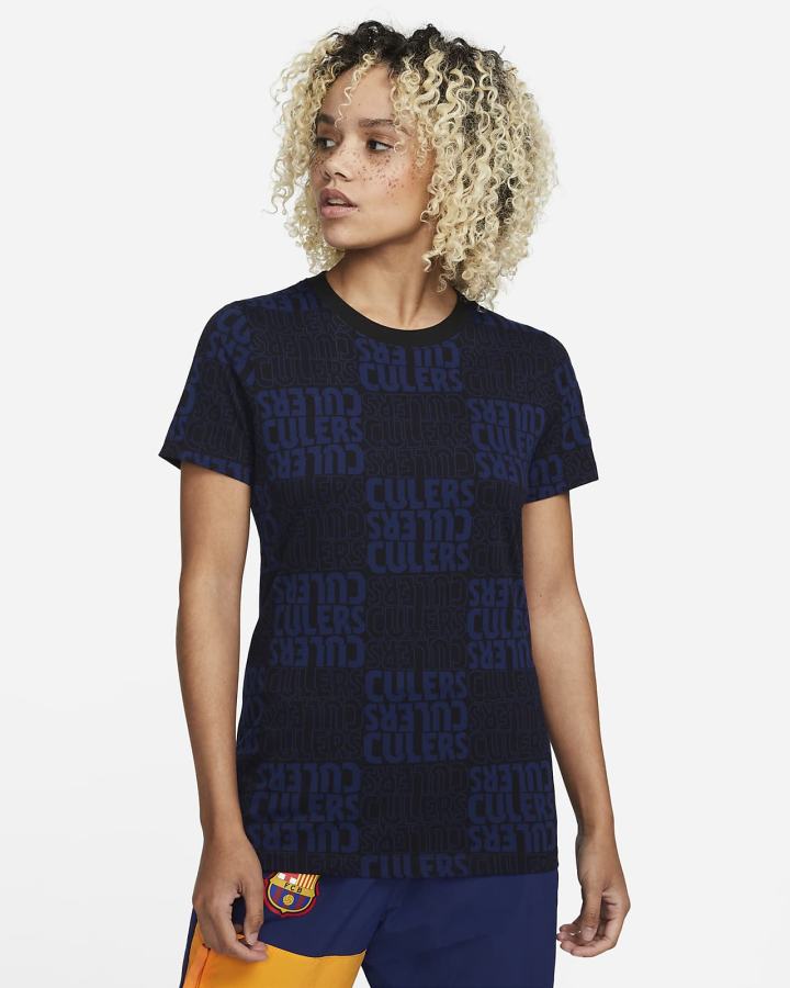 Camiseta Nike FC Barcelona Soccer Mujer Negras | SKVDY-8015