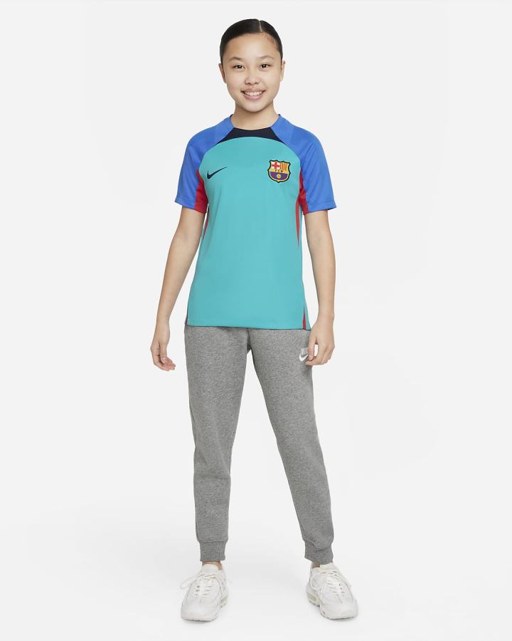 Camiseta Nike FC Barcelona Strike Kids Dri-FIT Short-Sleeve Soccer Top Niña Turquesa Claro Azules Obsidian | MFYJU-6392