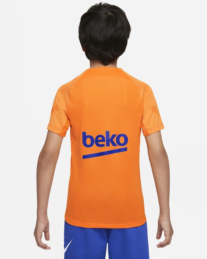 Camiseta Nike FC Barcelona Strike Kids Dri-FIT Short-Sleeve Soccer Top Niña Naranjas Rojas Negras | YPRQT-4872