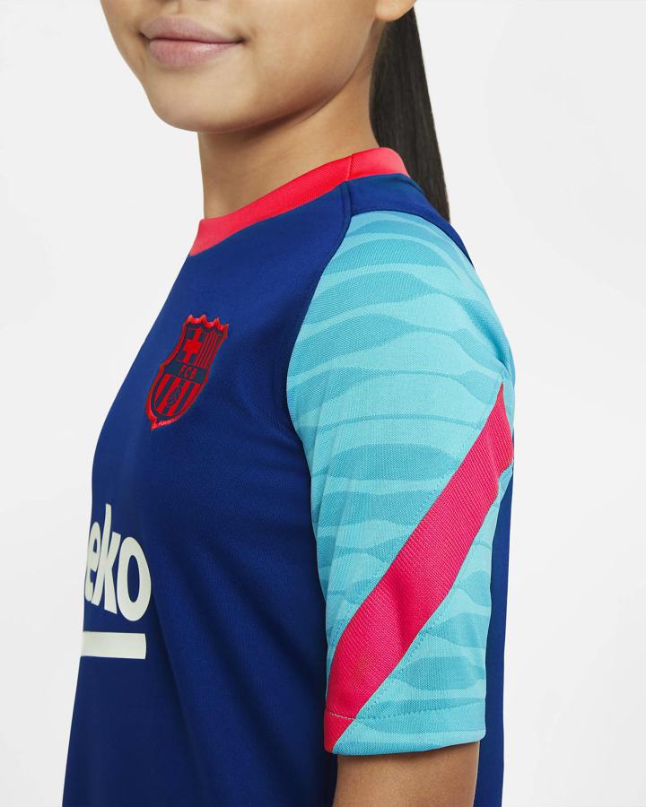 Camiseta Nike FC Barcelona Strike Kids Short-Sleeve Soccer Top Niña Azul Real Oscuro Azules Turquesa Claro Rojas Claro | BSXWZ-4913