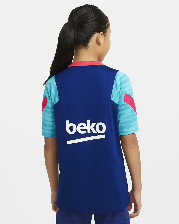 Camiseta Nike FC Barcelona Strike Kids Short-Sleeve Soccer Top Niño Azul Real Azules Turquesa Rojas | RCIXY-7185