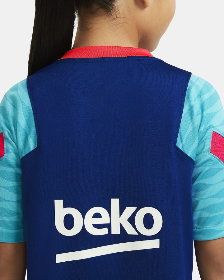 Camiseta Nike FC Barcelona Strike Kids Short-Sleeve Soccer Top Niño Azul Real Azules Turquesa Rojas | RCIXY-7185