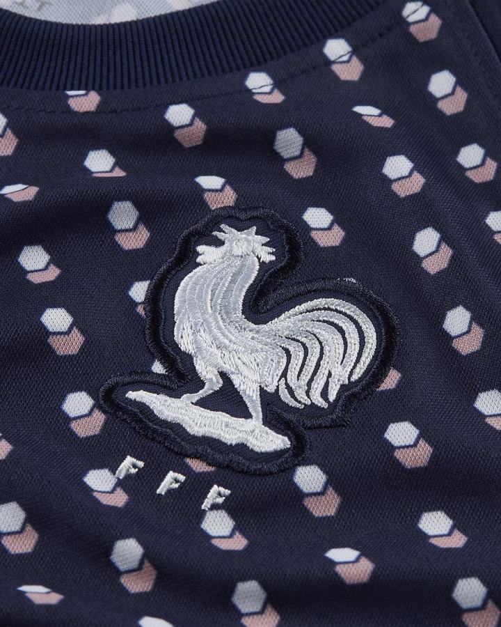 Camiseta Nike FFF Kids Dri-FIT Pre-Match Soccer Top Niña Azules Blancas | XIWAH-9043