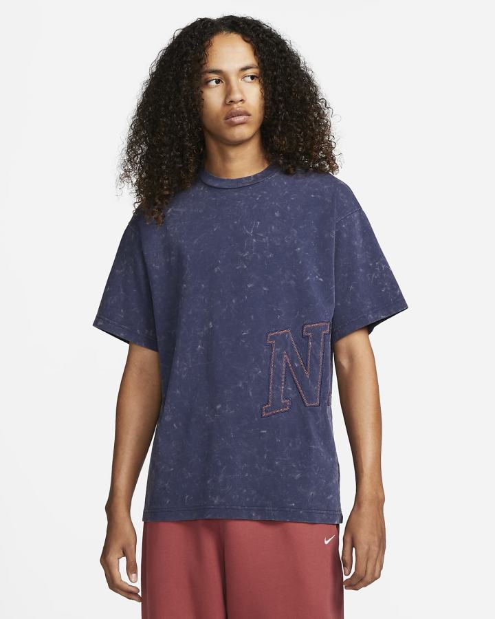 Camiseta Nike Fadeaway Hombre Azul Marino Naranjas | PRUQL-1637