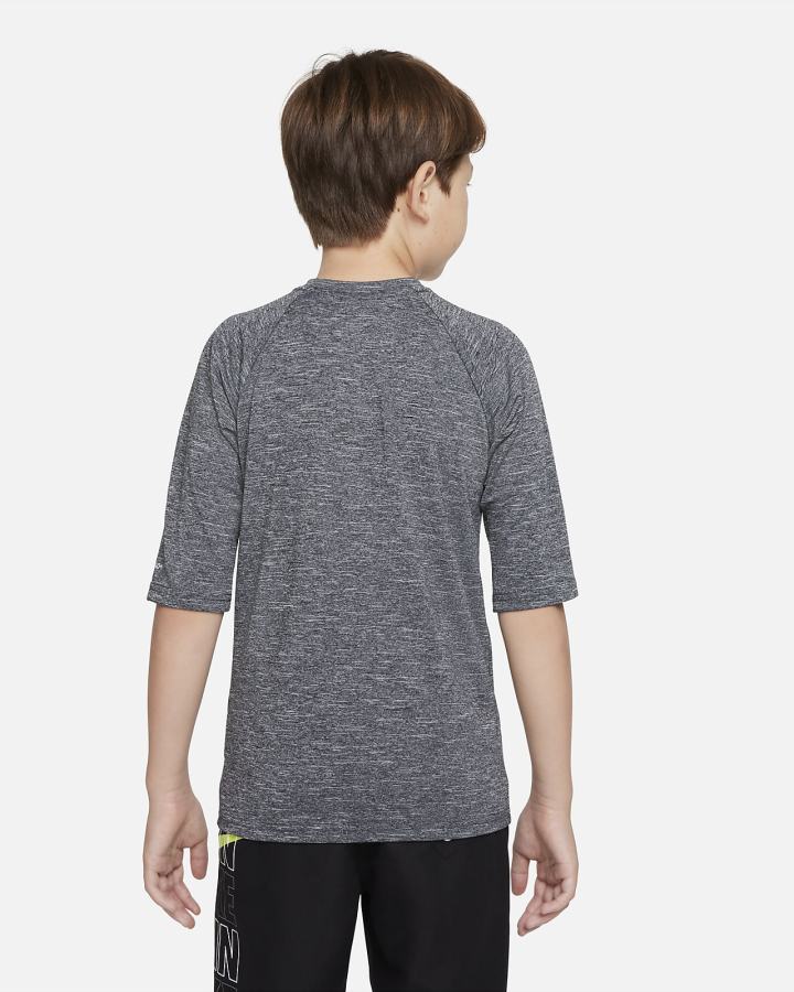 Camiseta Nike Heather Kids Half Sleeve Hydroguard Niño Negras | OLNGB-4031