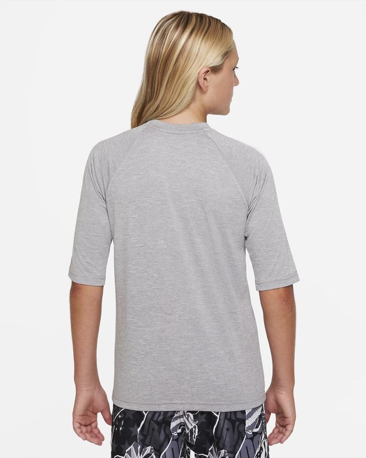 Camiseta Nike Heather Kids Half Sleeve Hydroguard Niño Gris | XUQKS-0352
