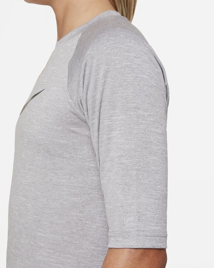 Camiseta Nike Heather Kids Half Sleeve Hydroguard Niño Gris | XUQKS-0352