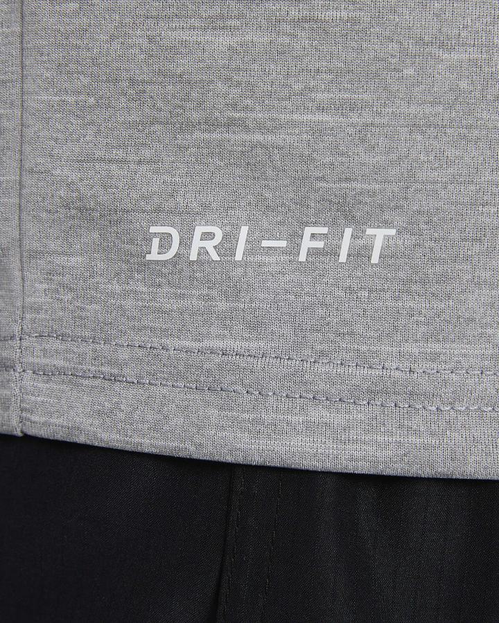 Camiseta Nike Heathered Long-Sleeve Hydroguard Swim Shirt Hombre Gris | JYPTB-8154