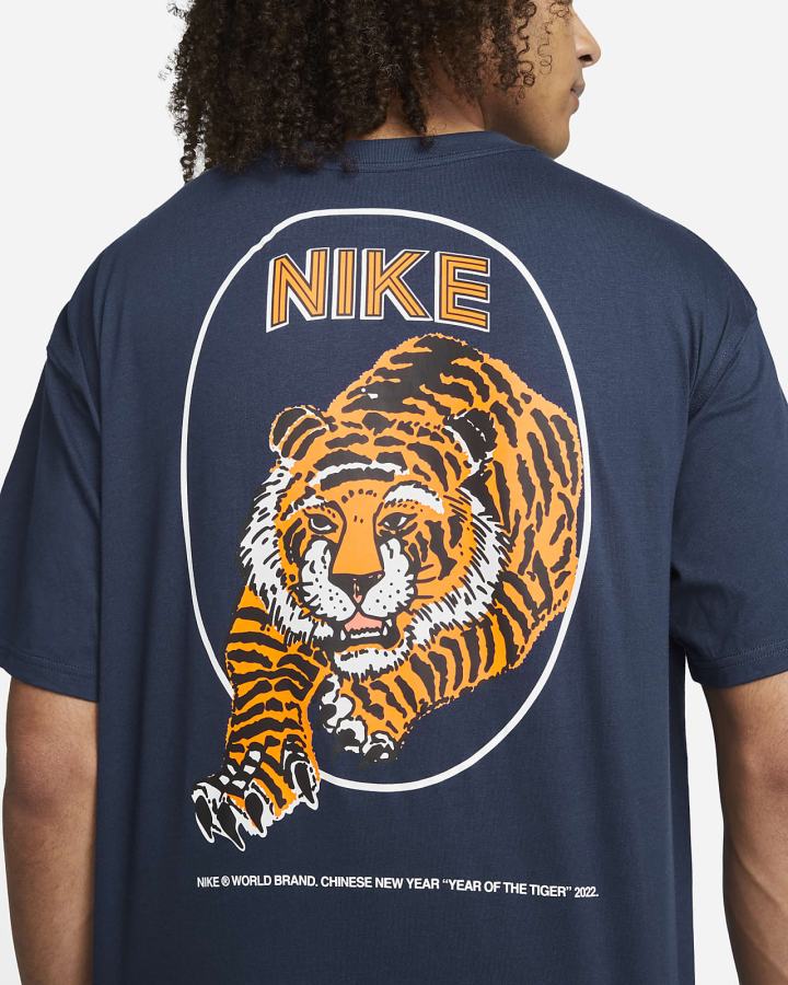 Camiseta Nike Hombre Azul Marino | TJIRW-4106