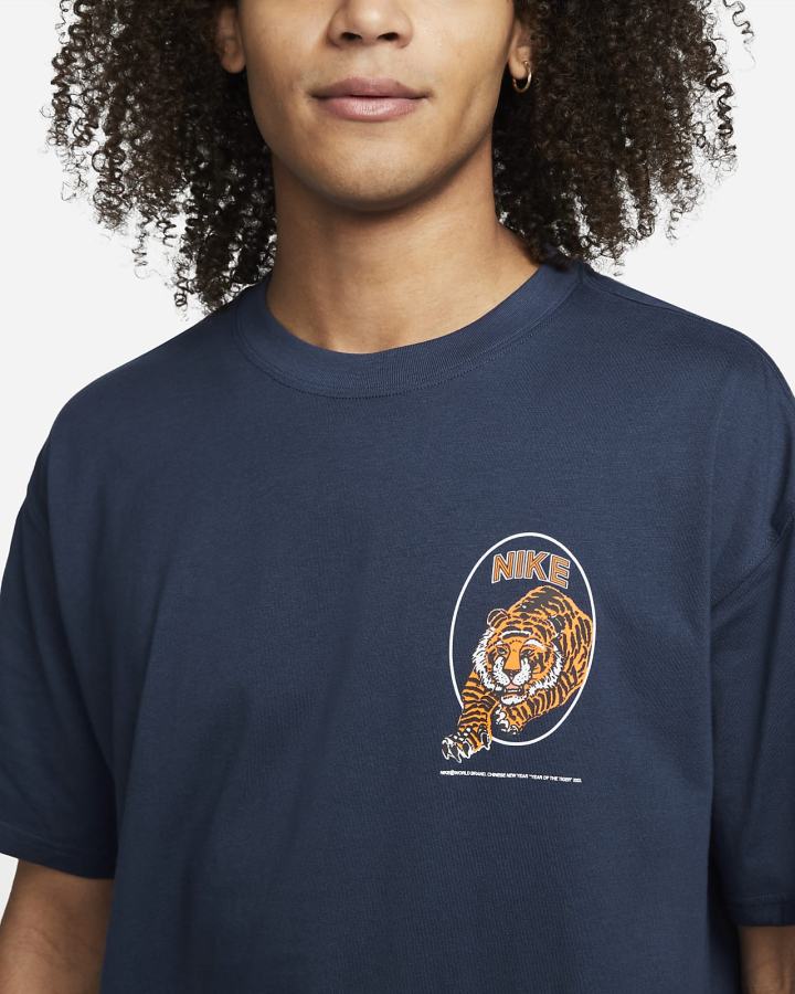 Camiseta Nike Hombre Azul Marino | TJIRW-4106