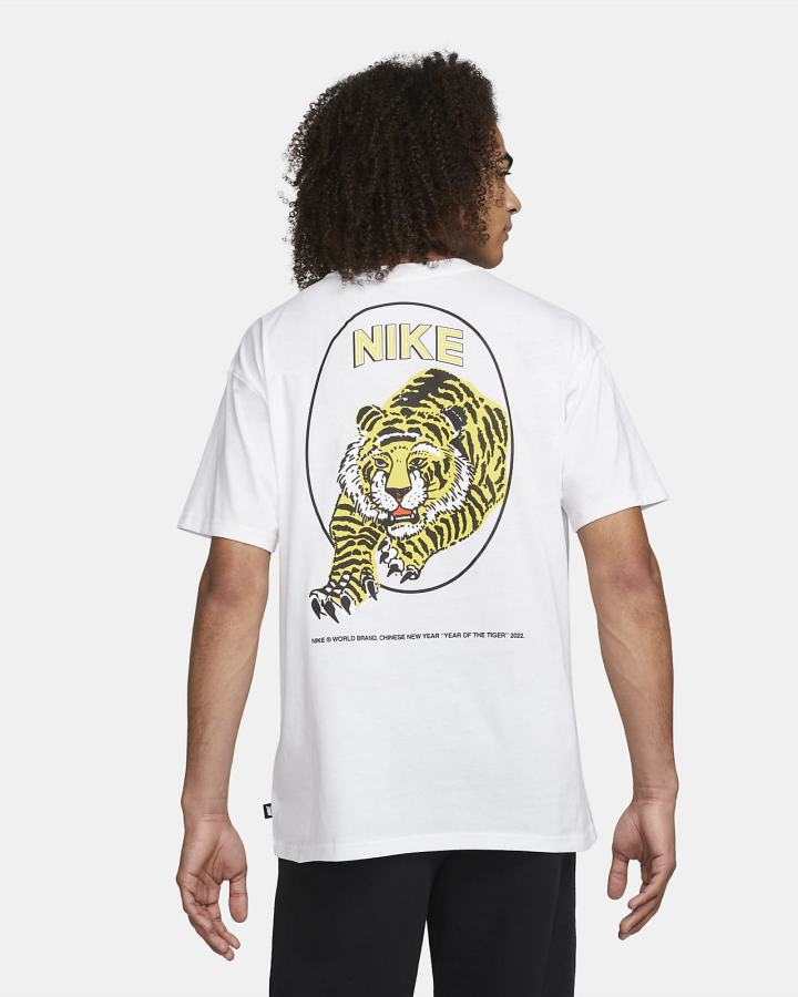 Camiseta Nike Hombre Blancas | PNDOE-2159