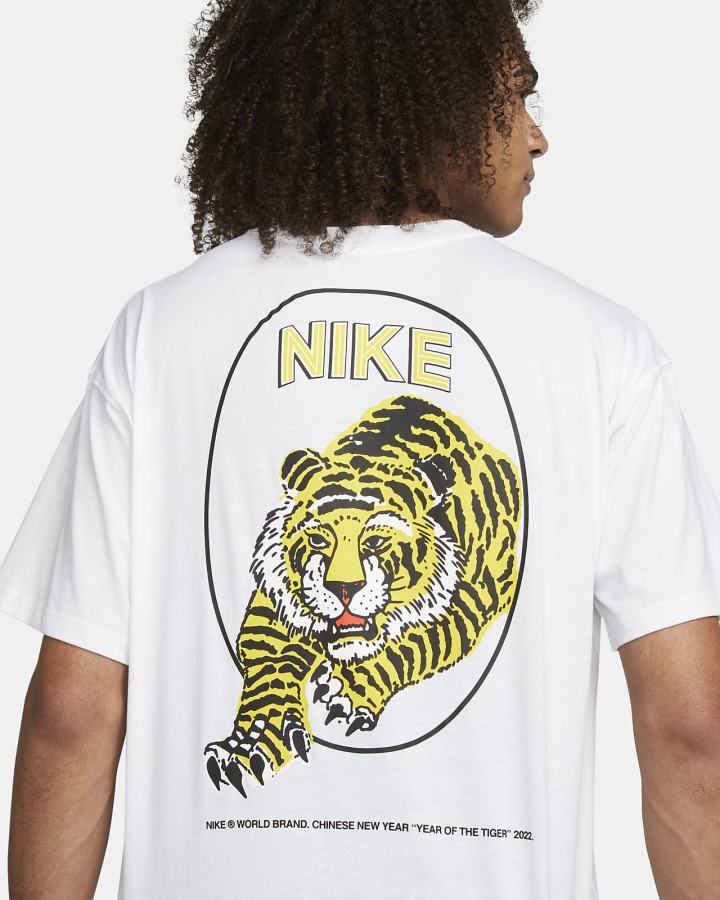 Camiseta Nike Hombre Blancas | PNDOE-2159