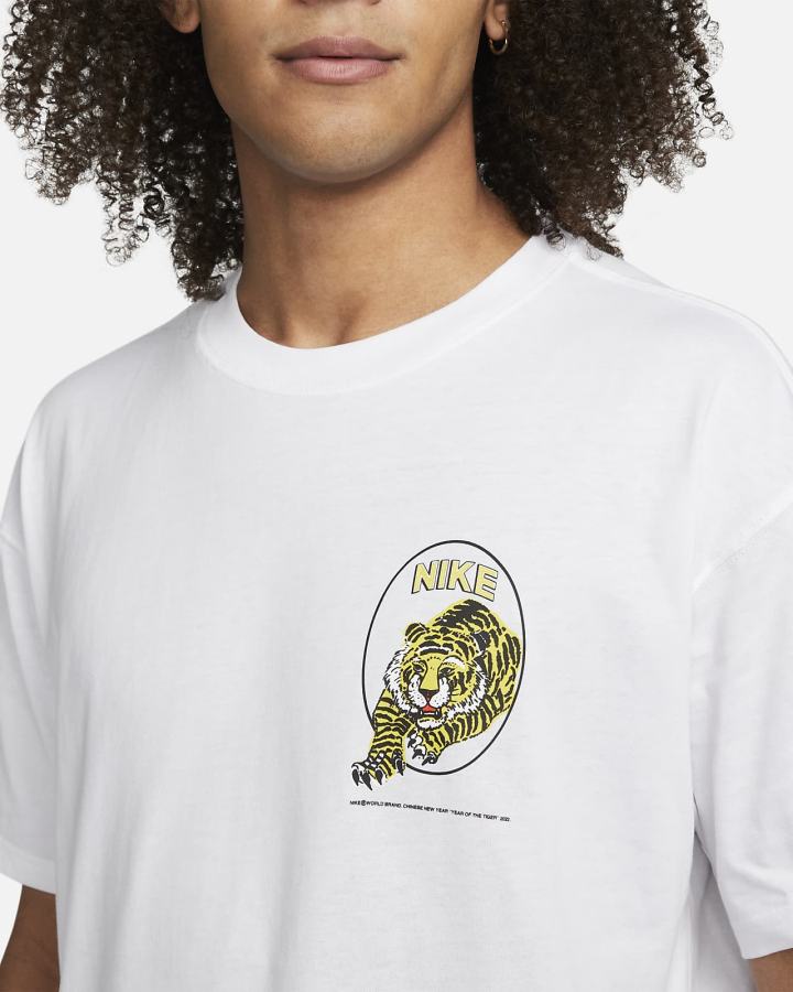 Camiseta Nike Hombre Blancas | PNDOE-2159