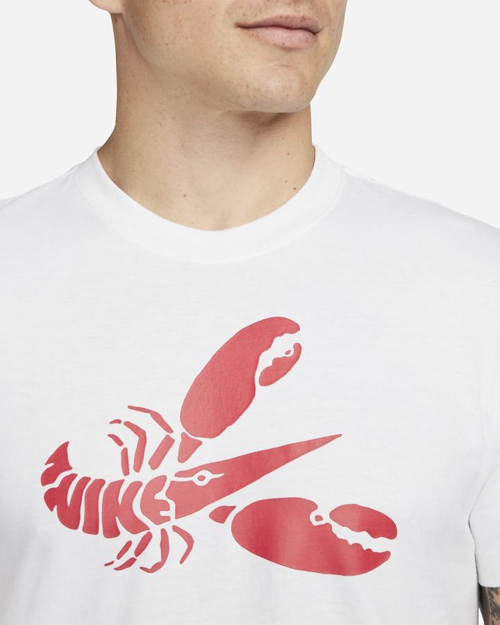 Camiseta Nike Hombre Blancas | PQBWT-5798