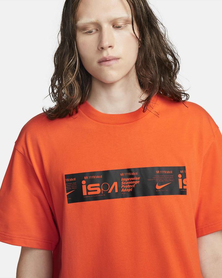 Camiseta Nike ISPA Estampadas Hombre Naranjas | VJMHQ-4825