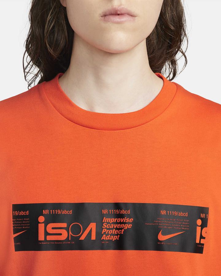 Camiseta Nike ISPA Estampadas Hombre Naranjas | VJMHQ-4825