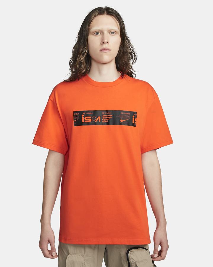 Camiseta Nike ISPA Estampadas Hombre Naranjas | VJMHQ-4825