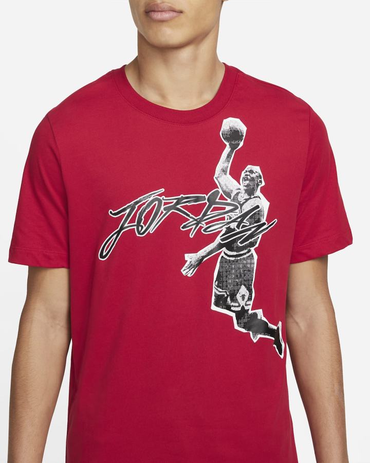 Camiseta Nike Jordan Air Dri-FIT Hombre Rojas Negras | NAVEK-0436