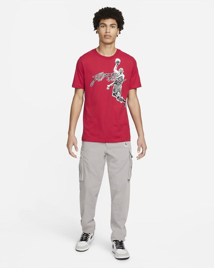 Camiseta Nike Jordan Air Dri-FIT Hombre Rojas Negras | NAVEK-0436