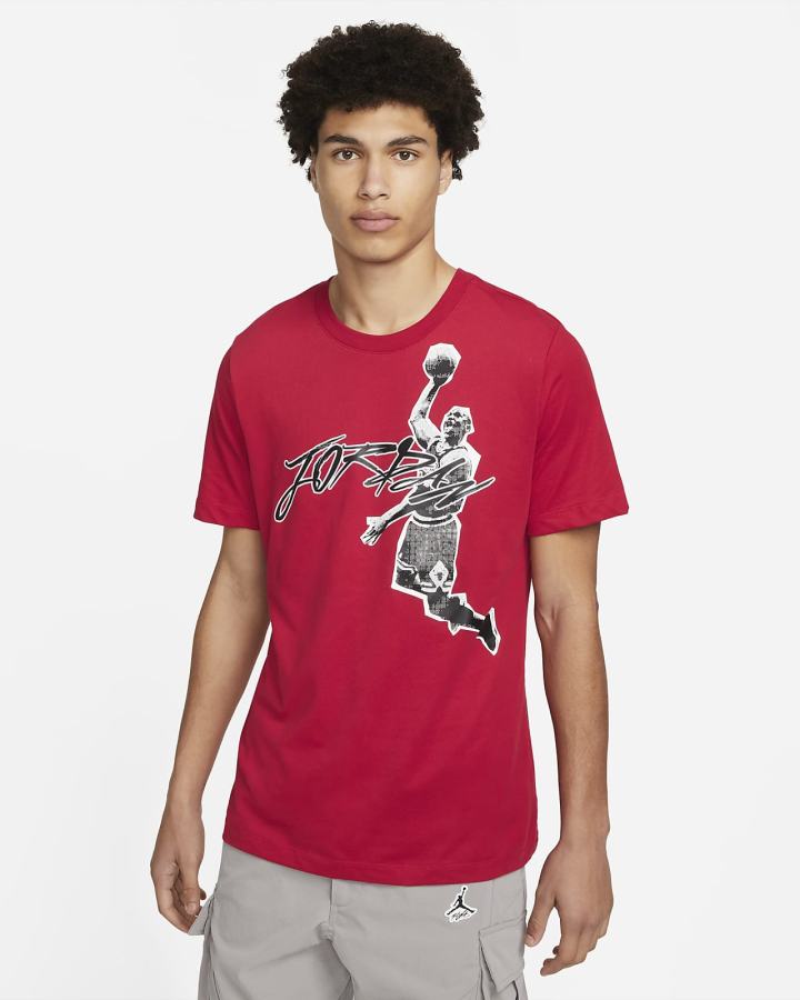 Camiseta Nike Jordan Air Dri-FIT Hombre Rojas Negras | NAVEK-0436