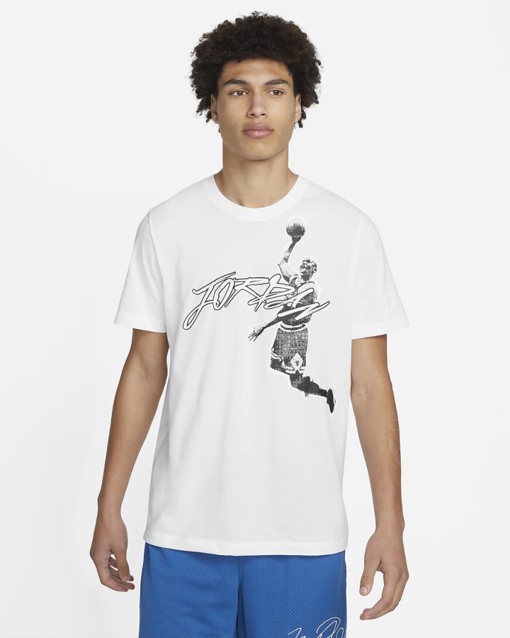 Camiseta Nike Jordan Air Dri-FIT Hombre Blancas Negras | OFGSZ-7985