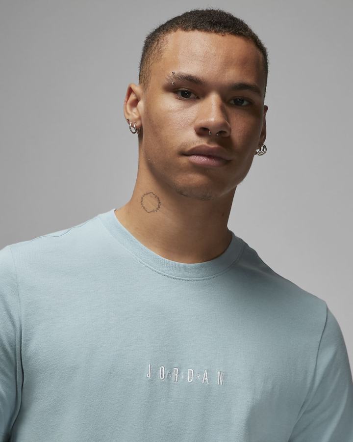 Camiseta Nike Jordan Air Hombre Azules | VZEMU-7854