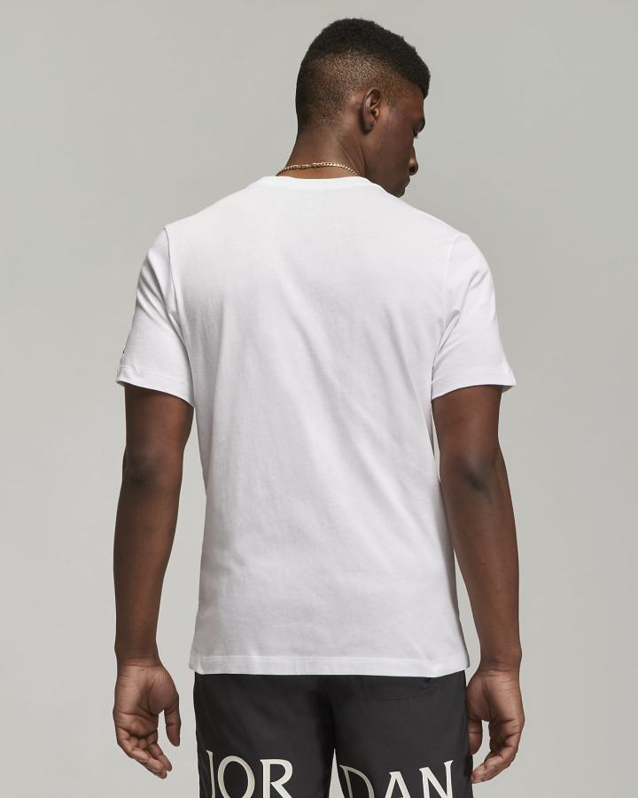 Camiseta Nike Jordan Air Hombre Blancas Negras | TFELY-5132