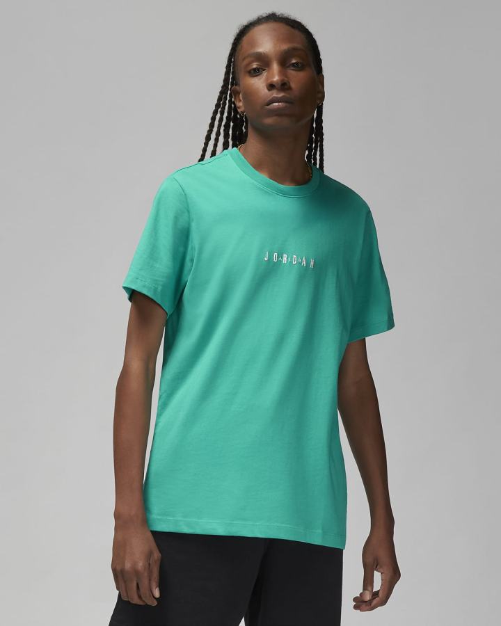 Camiseta Nike Jordan Air Hombre Turquesa | CTUFB-3725