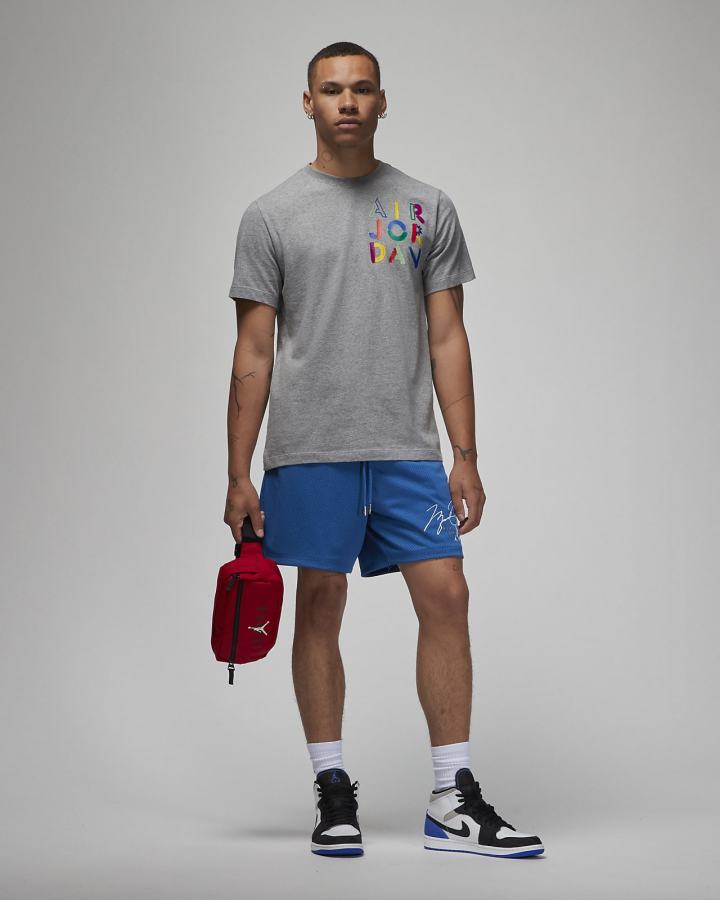 Camiseta Nike Jordan Brand Estampadas Hombre Gris Oscuro | RFZXV-6512