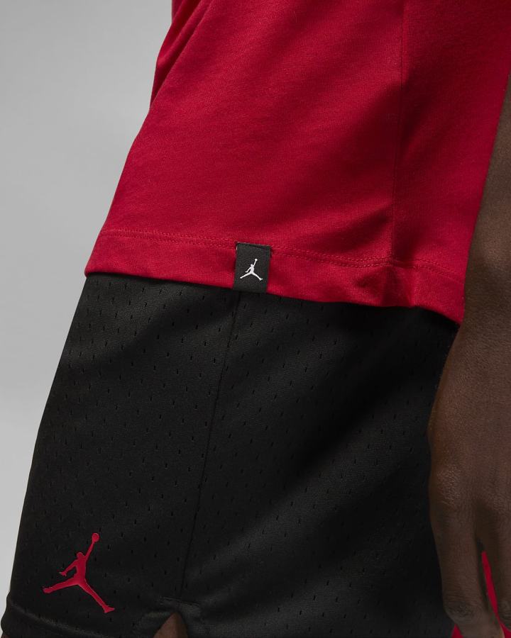 Camiseta Nike Jordan Dri-FIT Sport BC Hooded Crew Hombre Rojas Blancas | OJGNF-6871