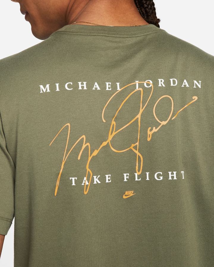 Camiseta Nike Jordan Flight Essentials Estampadas Hombre Verde Oliva Amarillo Oscuro | AHTNX-4583