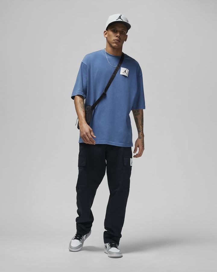 Camiseta Nike Jordan Flight Essentials Oversized Hombre Azules | FVGPR-3708