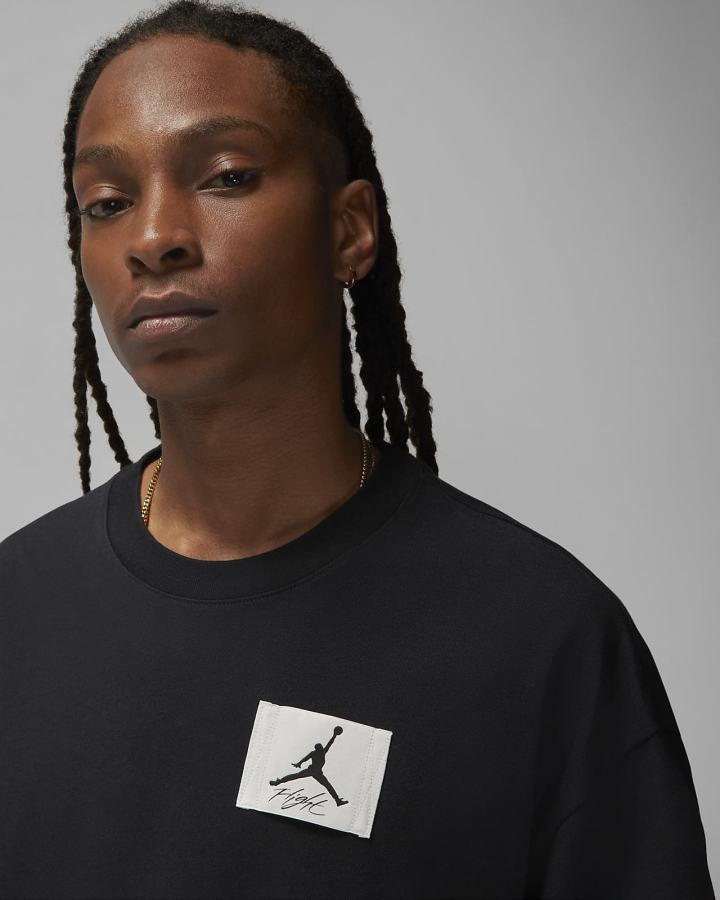 Camiseta Nike Jordan Flight Essentials Oversized Hombre Negras | MHJQW-4157