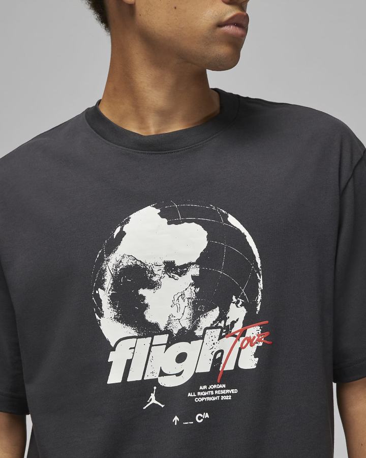 Camiseta Nike Jordan Flight Heritage 85 Hombre Gris Oscuro | HIVWT-9847