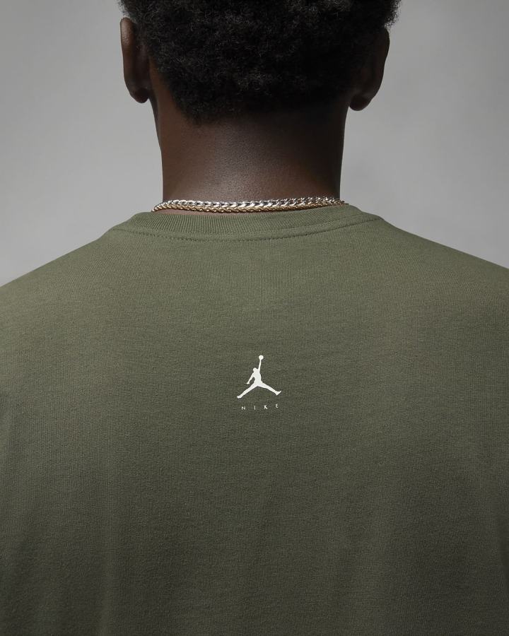 Camiseta Nike Jordan Flight MVP Hombre Kaki | VLSJF-7361