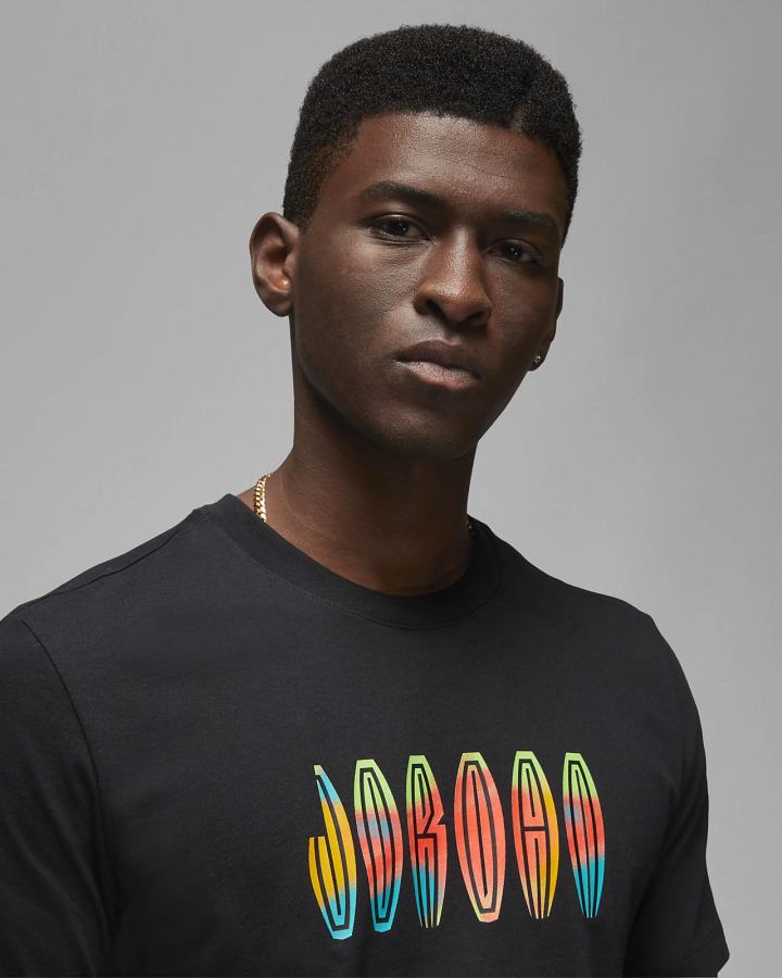Camiseta Nike Jordan Flight MVP Hombre Negras Turquesa Blancas | SXPYZ-4769