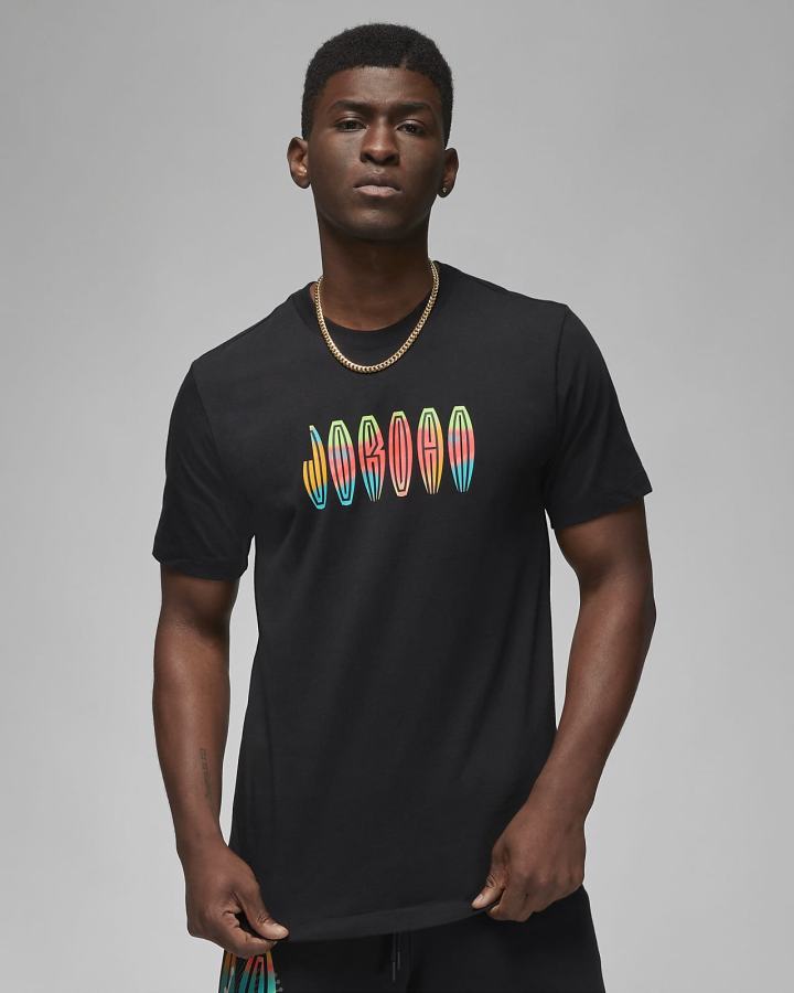 Camiseta Nike Jordan Flight MVP Hombre Negras Turquesa Blancas | SXPYZ-4769