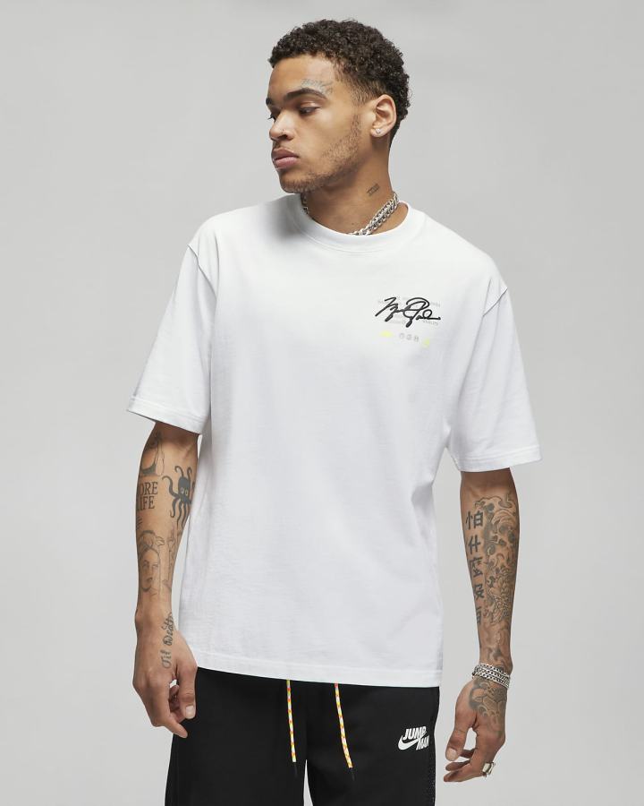 Camiseta Nike Jordan Jumpman '85 Hombre Blancas Negras | CIABE-7583