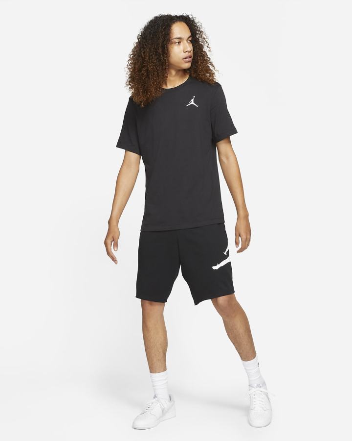 Camiseta Nike Jordan Jumpman Short-Sleeve Hombre Negras Blancas | DXZBG-2580