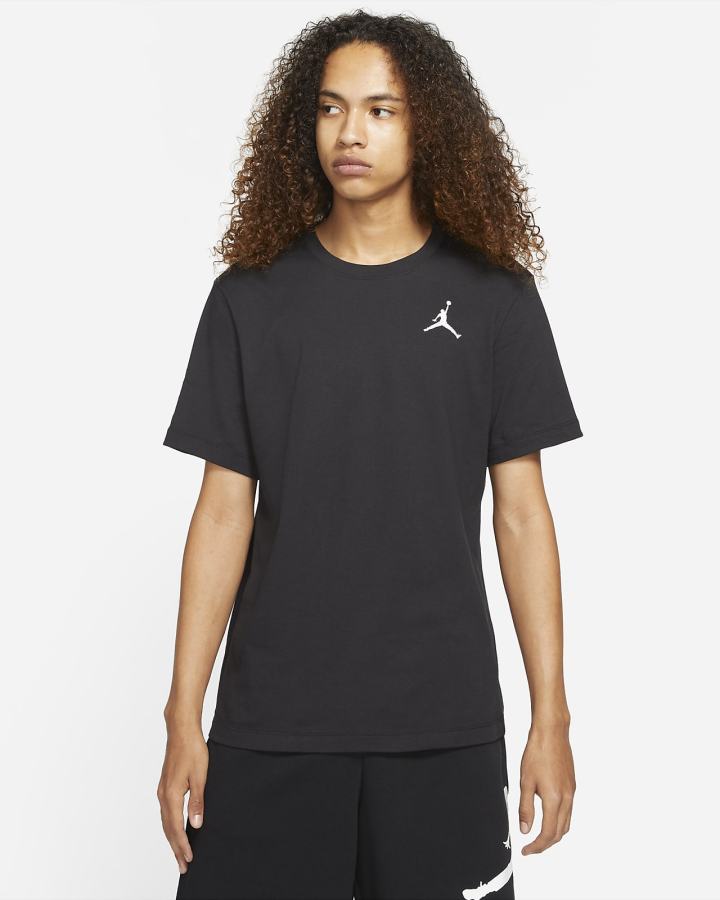 Camiseta Nike Jordan Jumpman Short-Sleeve Hombre Negras Blancas | DXZBG-2580