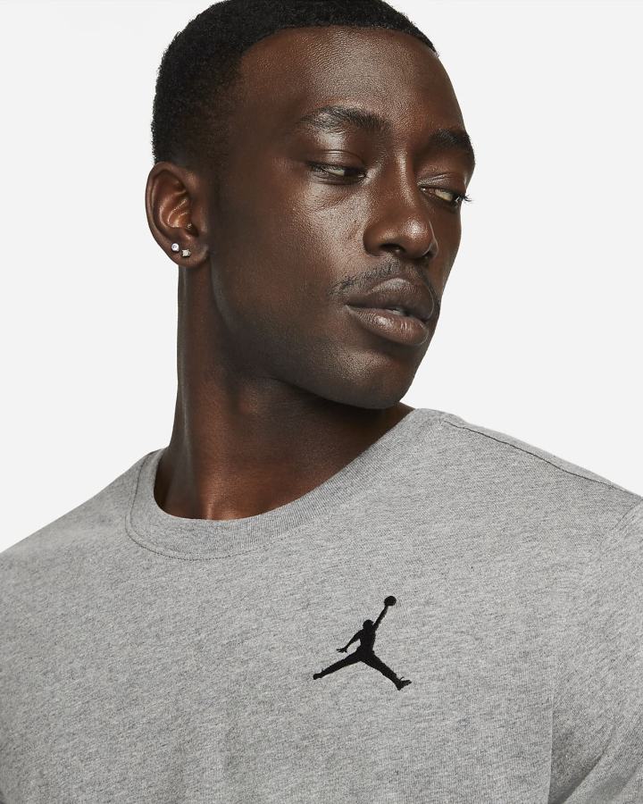 Camiseta Nike Jordan Jumpman Short-Sleeve Hombre Gris Oscuro Negras | FSJVP-9462