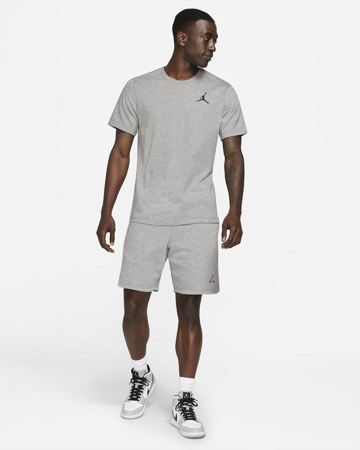 Camiseta Nike Jordan Jumpman Short-Sleeve Hombre Gris Oscuro Negras | FSJVP-9462