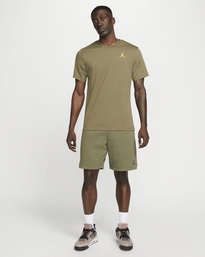 Camiseta Nike Jordan Jumpman Short-Sleeve Hombre Verde Oliva Amarillo Oscuro | IAPYG-4209