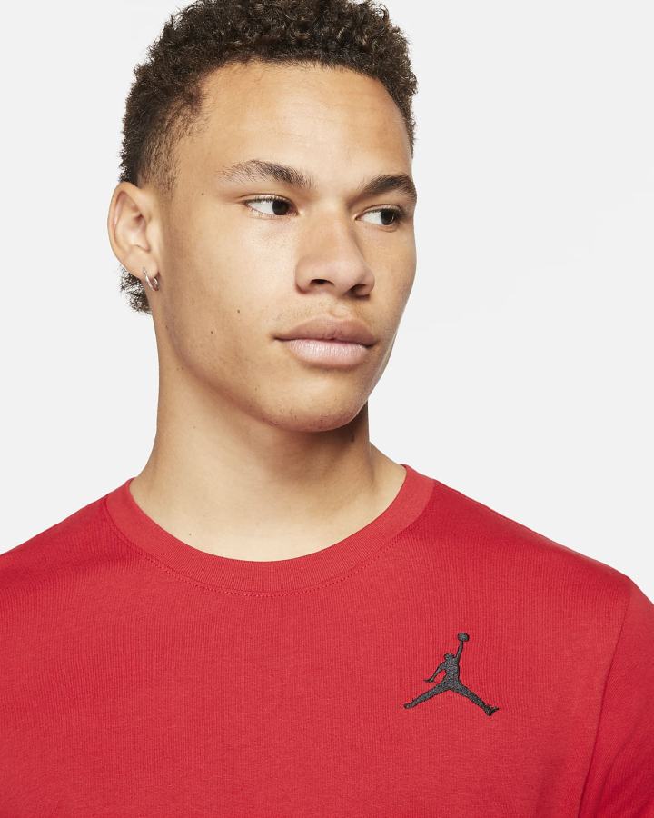 Camiseta Nike Jordan Jumpman Short-Sleeve Hombre Rojas Negras | XFAWJ-9847