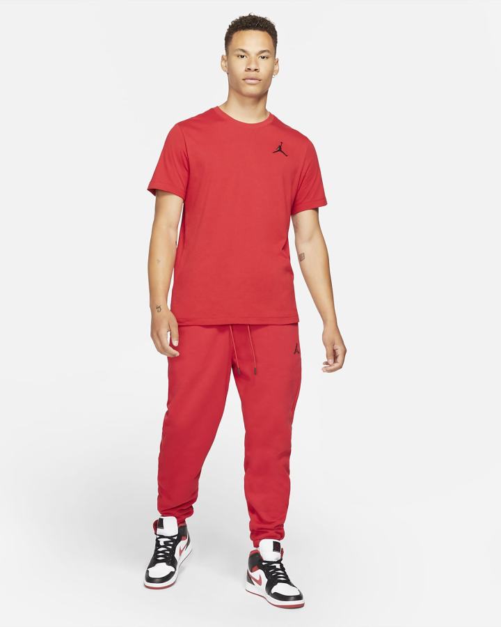 Camiseta Nike Jordan Jumpman Short-Sleeve Hombre Rojas Negras | XFAWJ-9847