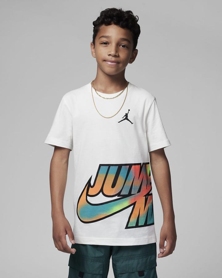 Camiseta Nike Jordan Kids MVP Jumpman Wrap Estampadas Niño Blancas | BDNXC-5379