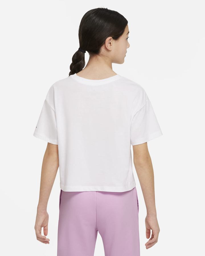Camiseta Nike Jordan Kids Niña Blancas | YJHXL-0261