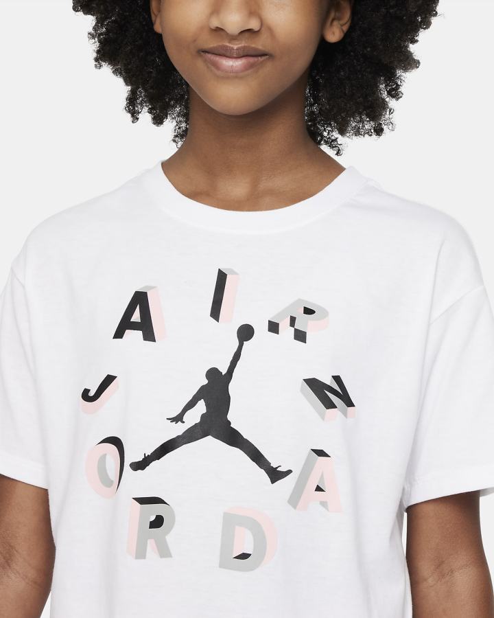 Camiseta Nike Jordan Kids Niña Blancas | YJMFH-2710