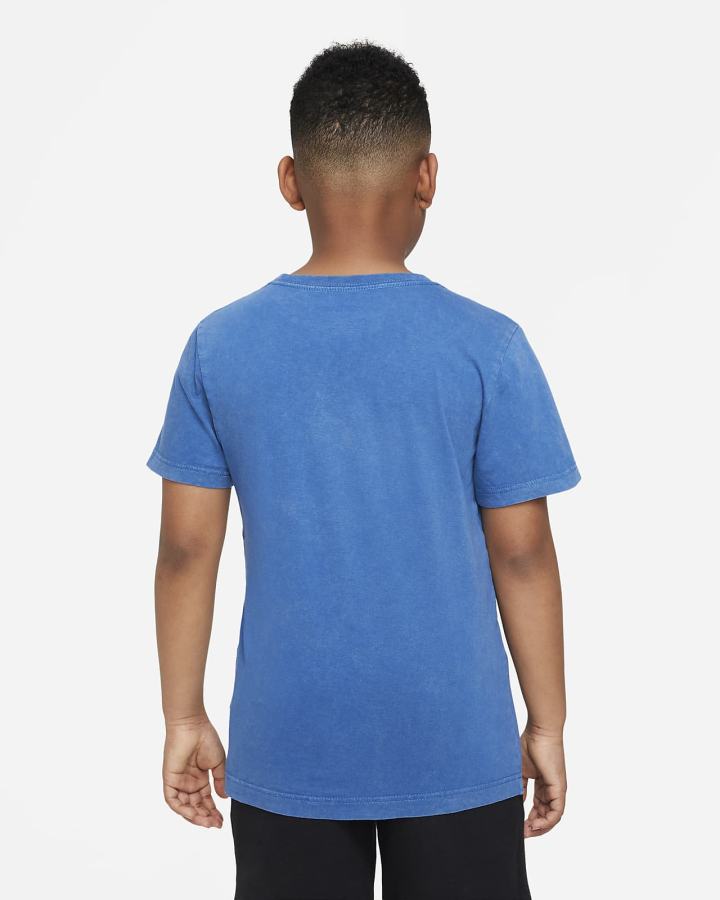 Camiseta Nike Jordan Kids Niño Azules Oscuro | PHMLK-6179